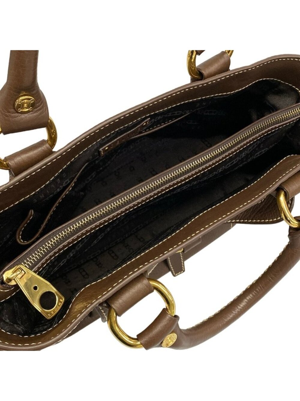 Celine Tote Boogie Dark Brown Leather - Picture 7 of 15